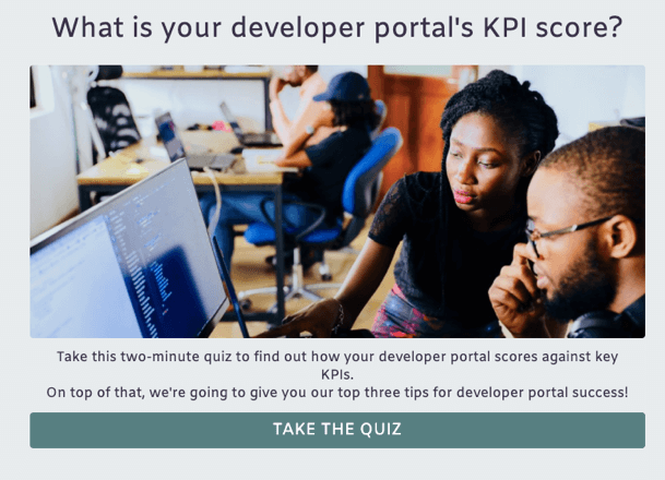 What is your developer portal's KPI score?